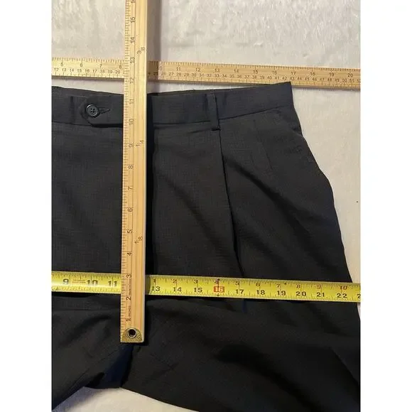 Burberry London Mens 40R 34x29 Gray Micro Check Plaid Designer Suit 3/2 Roll - Picture 14 of 16